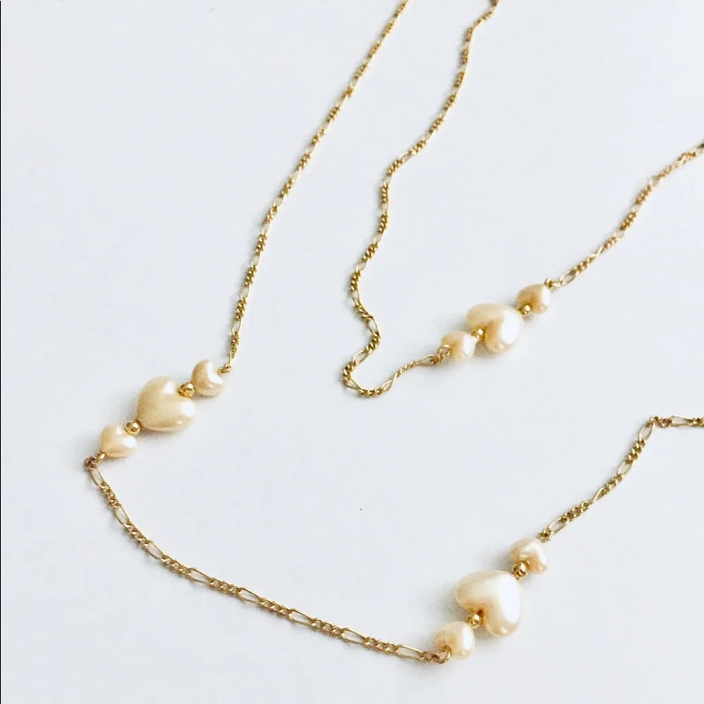 Heart necklace & earrings set